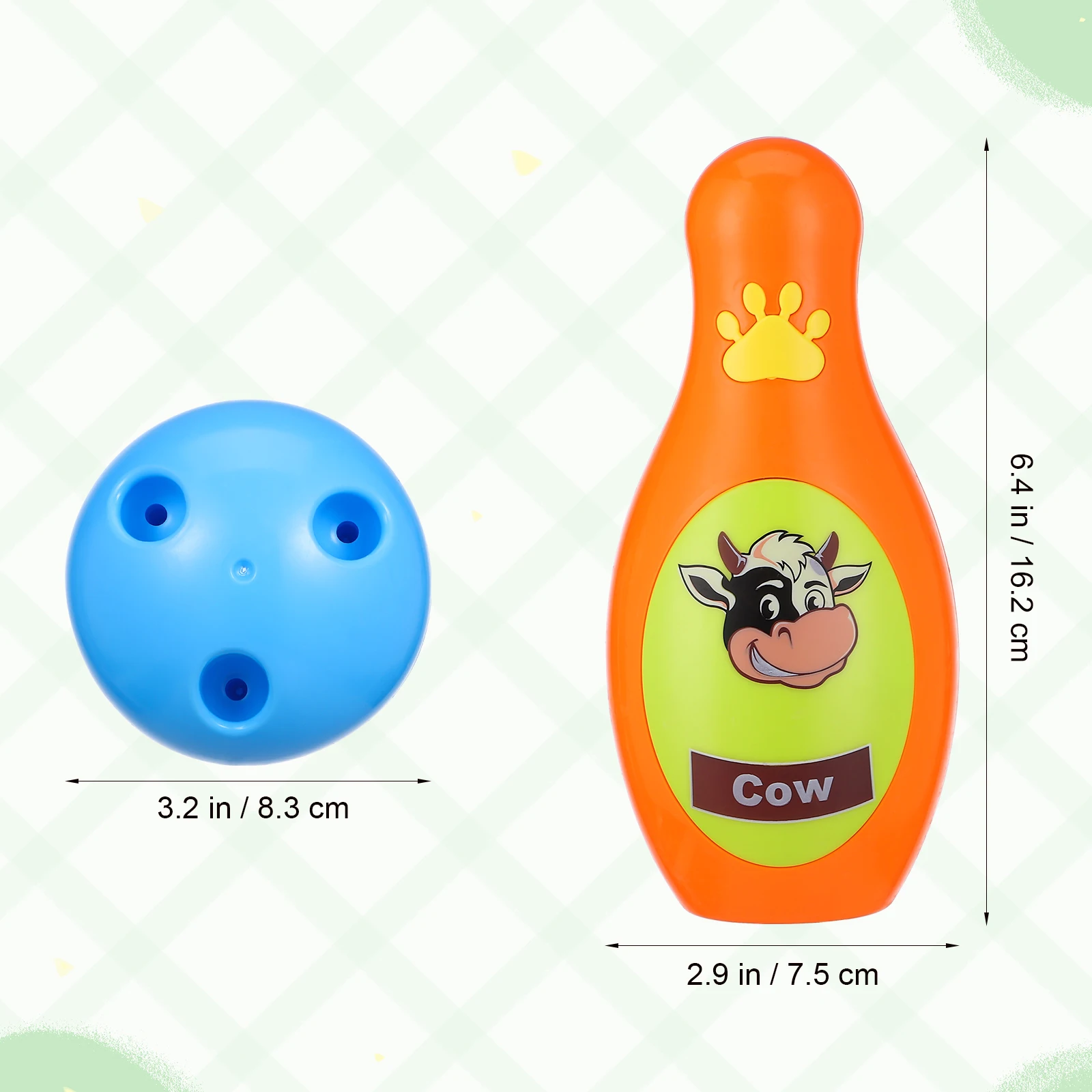 

1 Set s Set Plastic Animal Pins Indoor Outdoor Toddler Bowling Durable Safe Skill Development Portable Lightweight