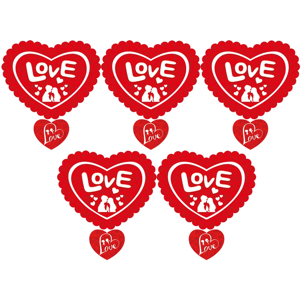 

4pcs Heart Pendant Decoration Valentine Day Hanging Ornament Wedding Anniversary Supplies Party Decor Heart-Shaped Wall Hanging