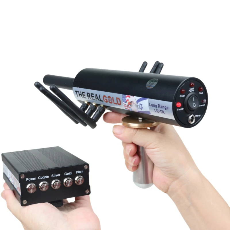 

Real AKS 6 Antenna Professional Underground Metal Detector - Long Range Gold Silver Copper Treasure Hunter