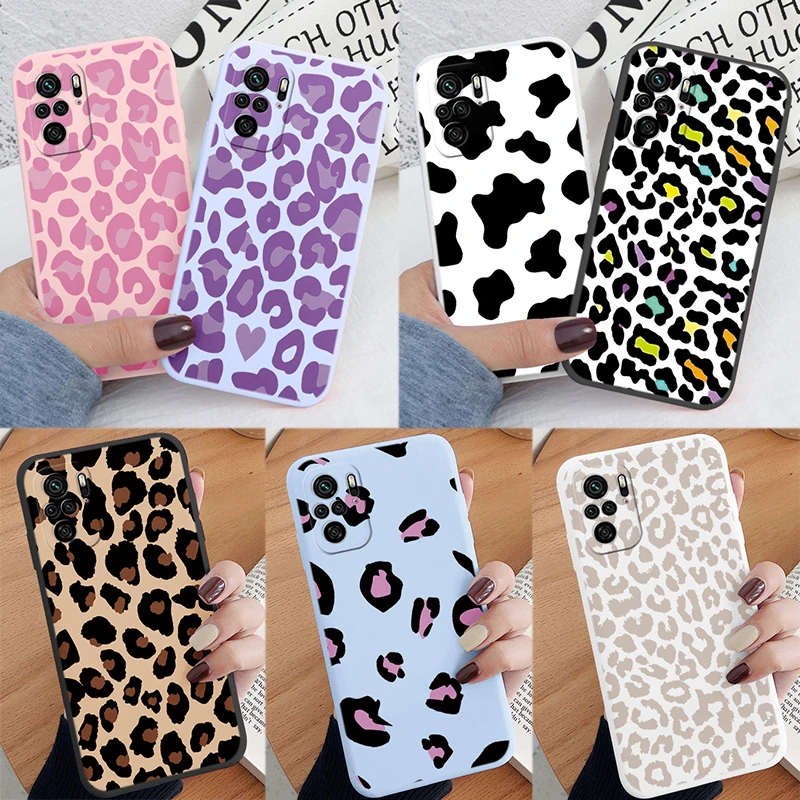 Case For POCO M5S Soft Silicone TPU Back Cover Case Protective Coque For Xiaomi POCO M5S Shell POCOM5S M 5S Leopard Painted Bags