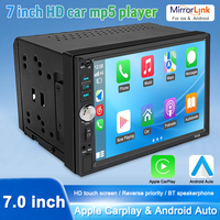 7 Inch Car Radio Automotive Multimedia 2 Din Stereo Receiver Apple Carplay Android Auto Player MP5 Bluetooth FM USB GPS Navi