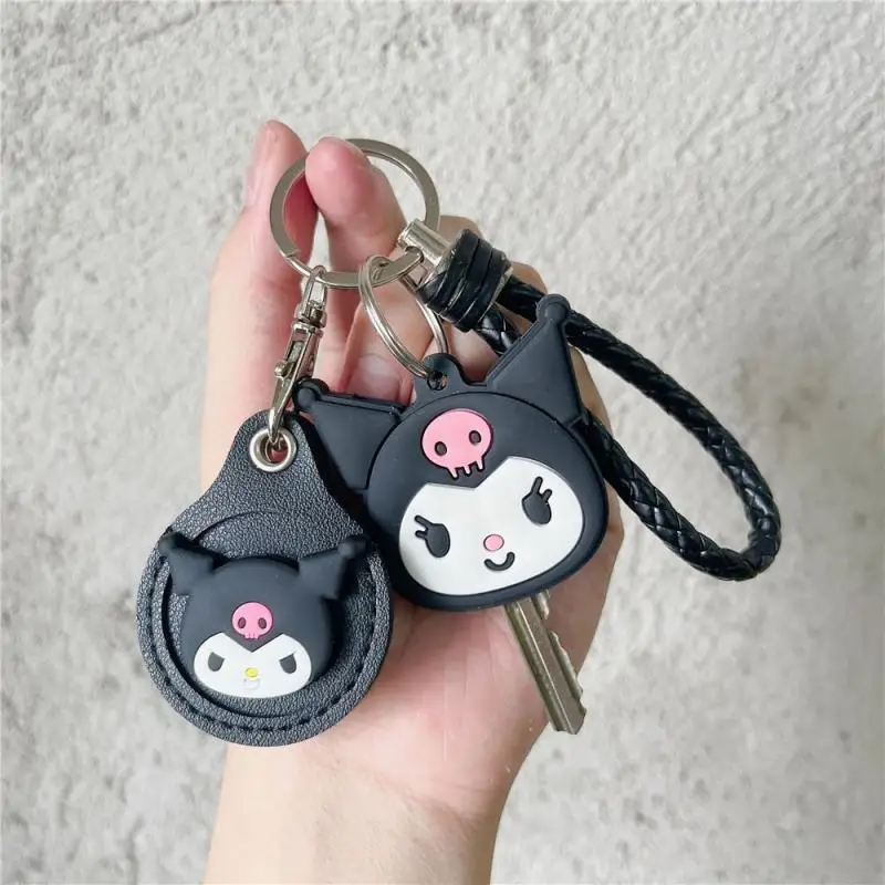 Sanrio Hello Kitty Kuromi Keychain Silicone Kawaii Anime Cute Key Case Kt Cat Pendant Melody Access Control Card Case Keychain