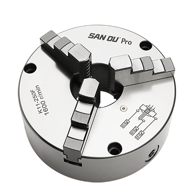 Super Thick 3-Hole Front Install Ultra Heavy 250mm Three Jaw Self Centering Chuck K11-250F