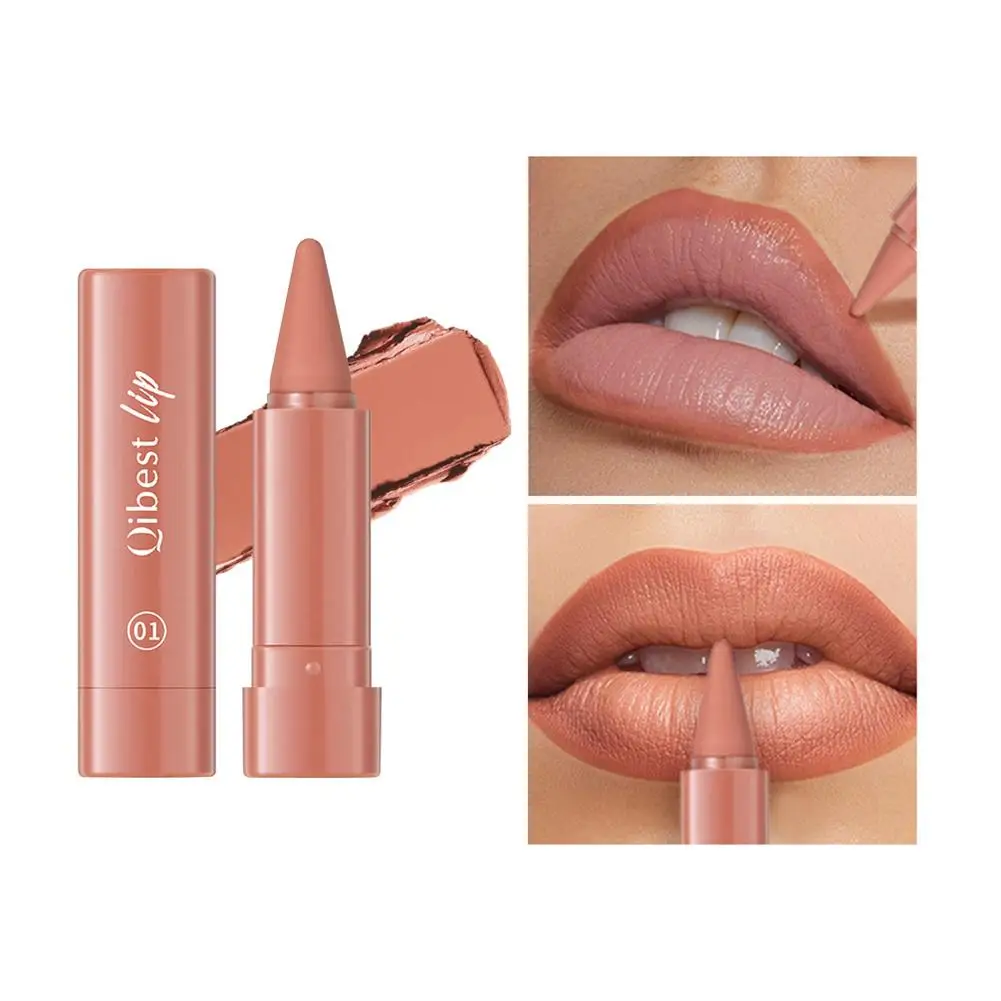 Lápiz Delineador de labios Multicolor, lápiz labial mate de terciopelo Sexy, tinte de contorno marrón desnudo de larga duración, crayón delineador de labios, maquillaje de labios