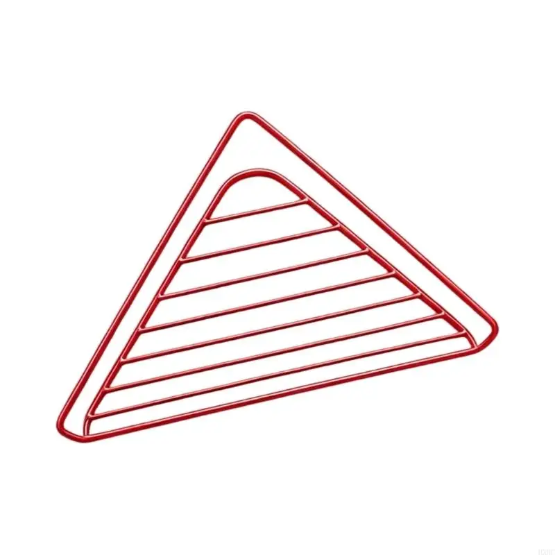 2025 New Sink-Side Cleaning Item Rack with Iron Triangular Structure and Open Slats for Draining Sponges and Dishcloths