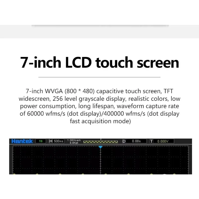 GOOD Hantek DPO6204B 200MHz 4-Channel 1GSa/s Multifunctional Oscilloscope with 7-Inch Touch Screen