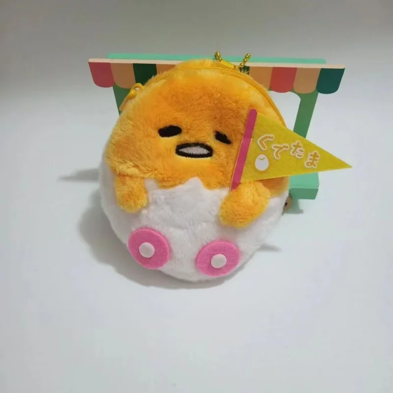 

Плюшевая сумка для ключей Sanrio Gudetama с вышивкой, модная сумка для наушников, сумка для монет, кошелек с подвеской, Мини Многофункциональная Универсальная простая сумка для карт