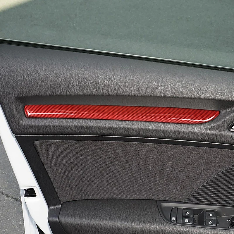 

Car Stickers Inner Door Pull Panel Cover Decoration Trim Strips Carbon Fiber Color For Audi A3 8V 2013-2020 Interior Accessories