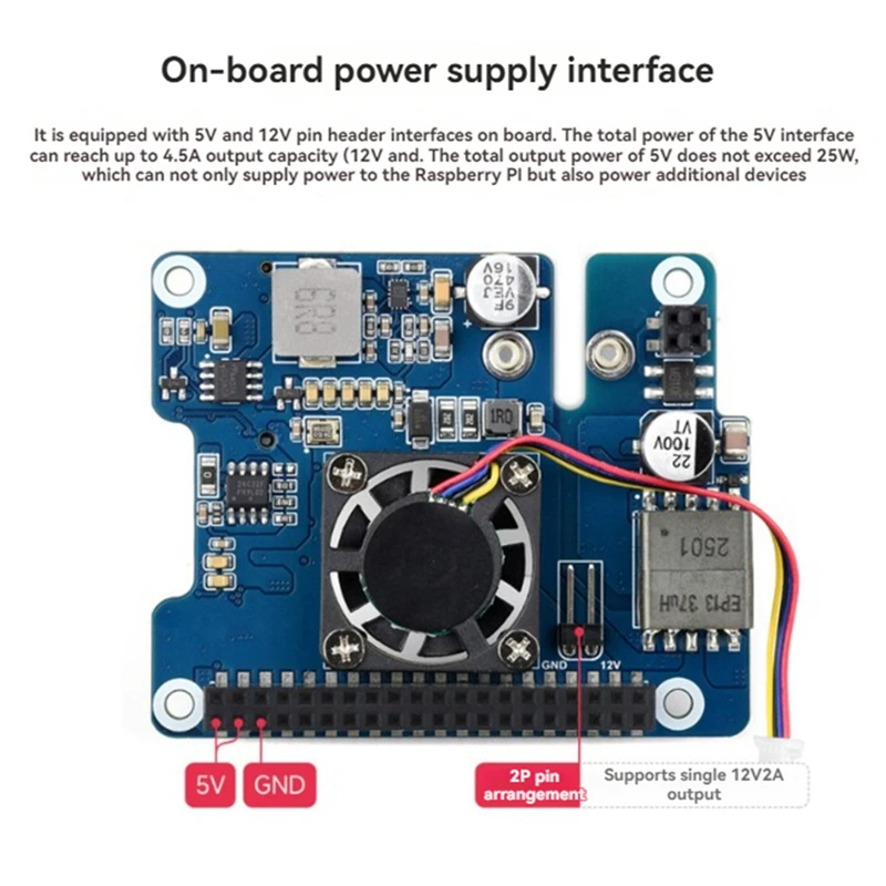 DT21 PCIe to M.2 NVMe SSD Expansion Card with PoE Function for Raspberry Pi 5, PoE M.2 HAT+ Network Board, Long Pin Header