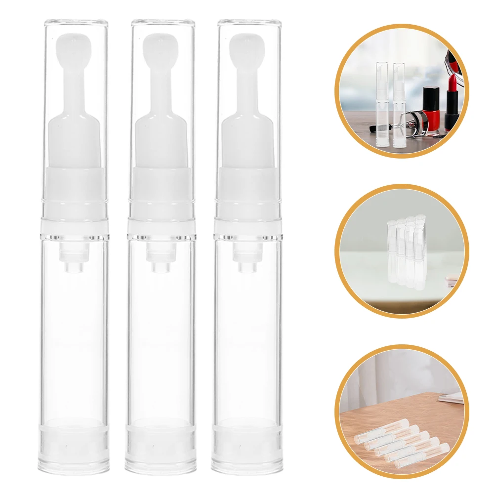 

12pcs Airless Bottles Empty Pump Makeup Bottles Refillable Travel Size Transparent Dispenser For Foundation Lotion