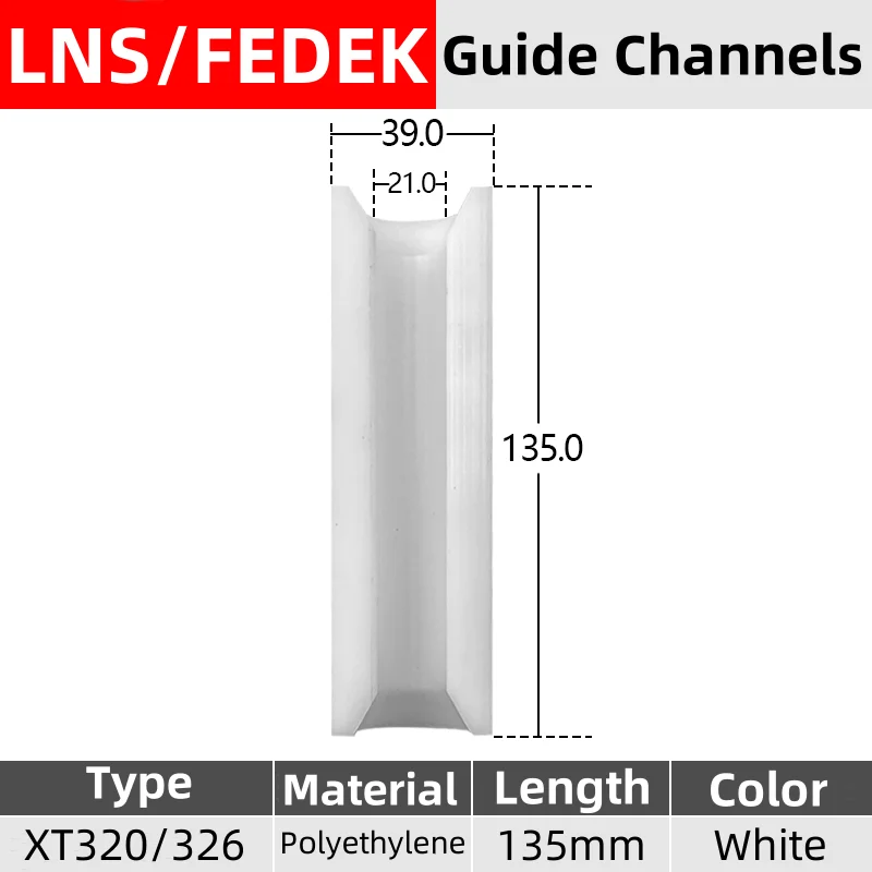 PE Guide Channel LNS XT320/326 S2 Fedek Automatic Bar Feeder Parts