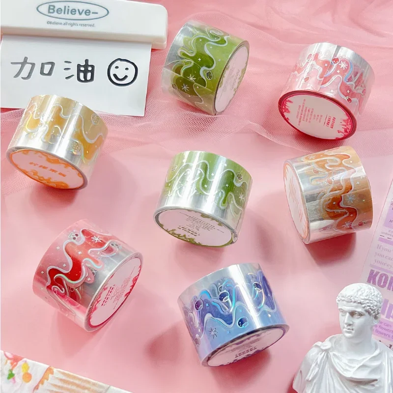 transparente pet fruit jam washi tape fita adesiva decorativa kawaii para adesivo scrapbooking jornal bonito papelaria rolo 01