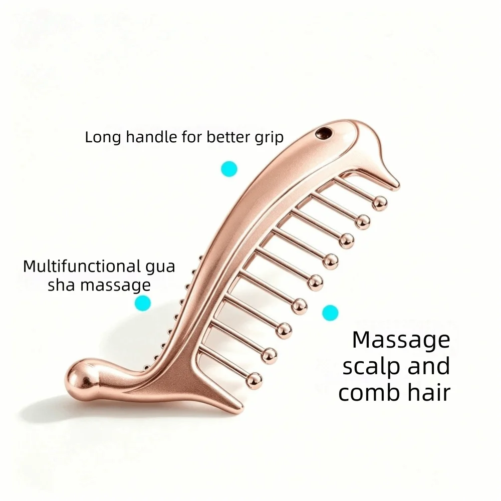 Protable Portable Manual Head Massager Deep Relaxation Upgrade Version Scalp Comb Alloy Massage Comb Facial Tool