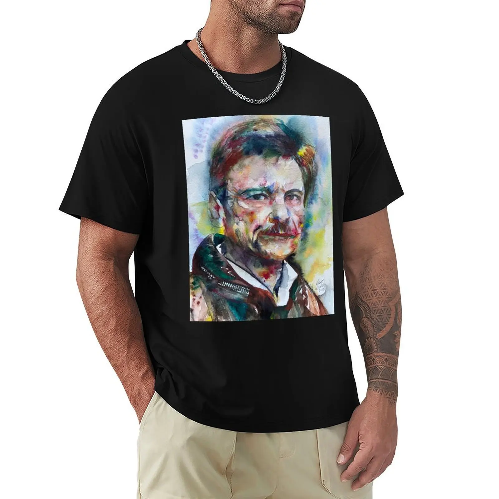

ANDREI TARKOVSKY watercolor portrait T-Shirt T-shirts man oversized t shirt anime t shirt men 100℅ cotton