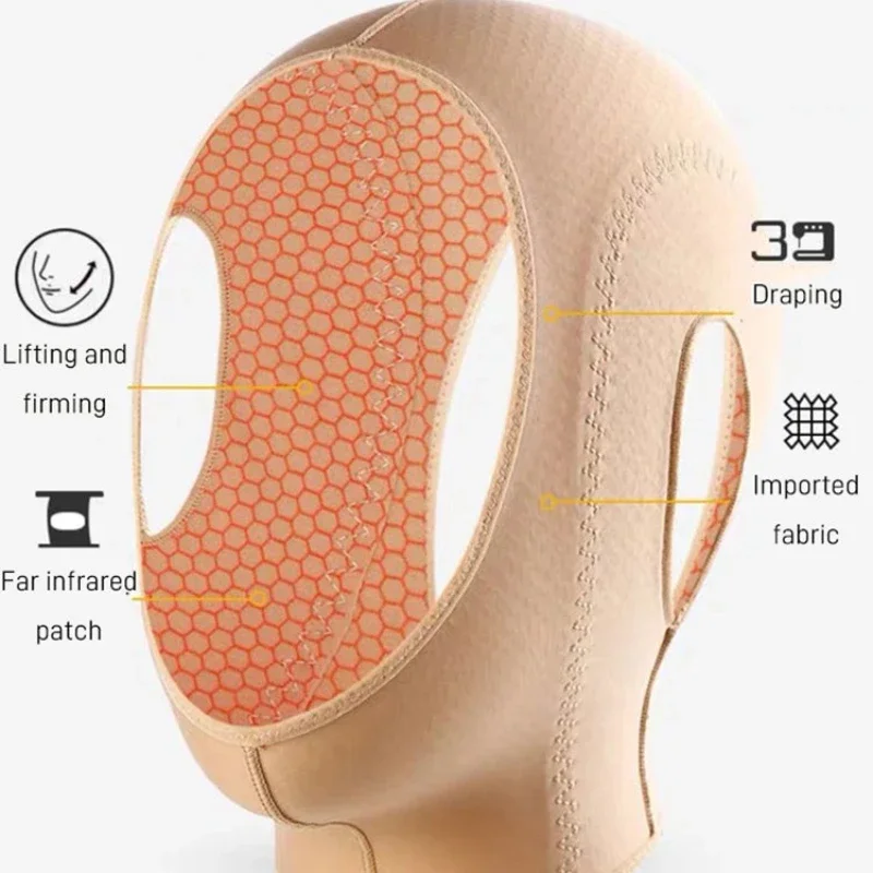 Vendaje moldeador de cara en V, Estiramiento facial, moldeador en V, vendaje adelgazante, cinturón para levantar mejillas y barbilla, correa antiarrugas, belleza para el cuello, elevación delgada