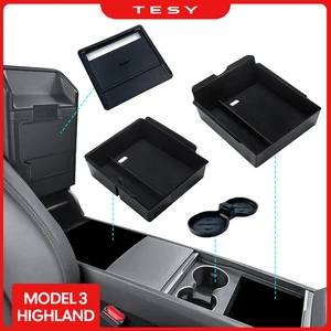 pour Tesla Model 3 Highland 2024 Console Boîte de rangement Rangement Organisateur intérieur ABS Coussinet en caoutchouc ou Flocking 10 meilleures ventes Nvidia Tesla - No 4