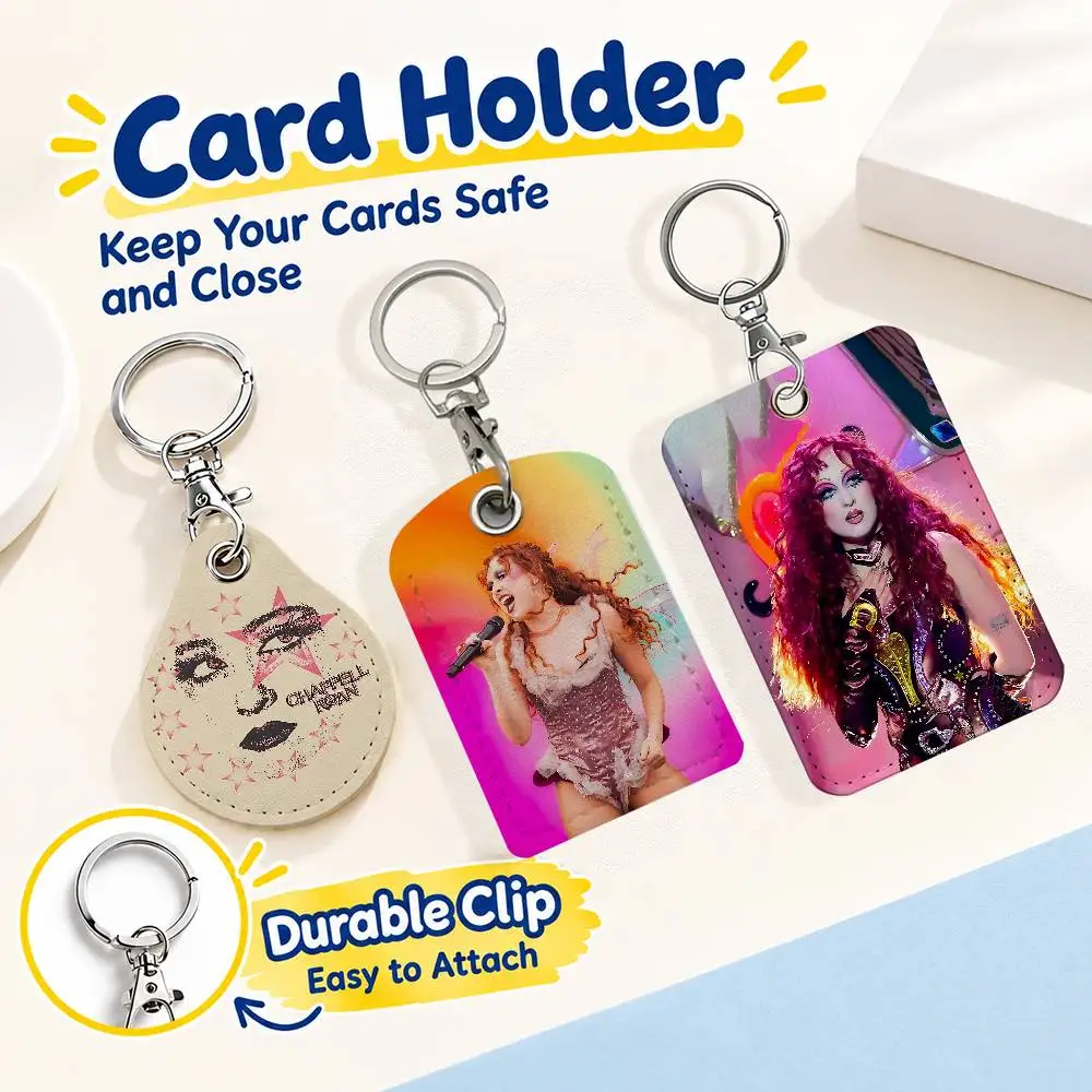 FOR Chappell Roan Midwest Princess Card Holder Men And Womenn Universal Antirust Keychain Learther Access Drop Key Tag Ring
