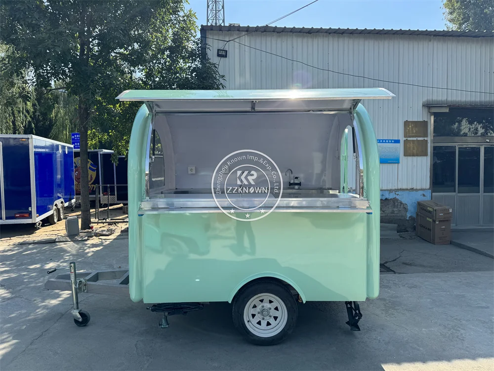 امتياز الغذاء شاحنة الشارع وجبة خفيفة عربة المطبخ المحمول مجهزة بالكامل الآيس كريم القهوة كشك امتياز الغذاء مقطورة
