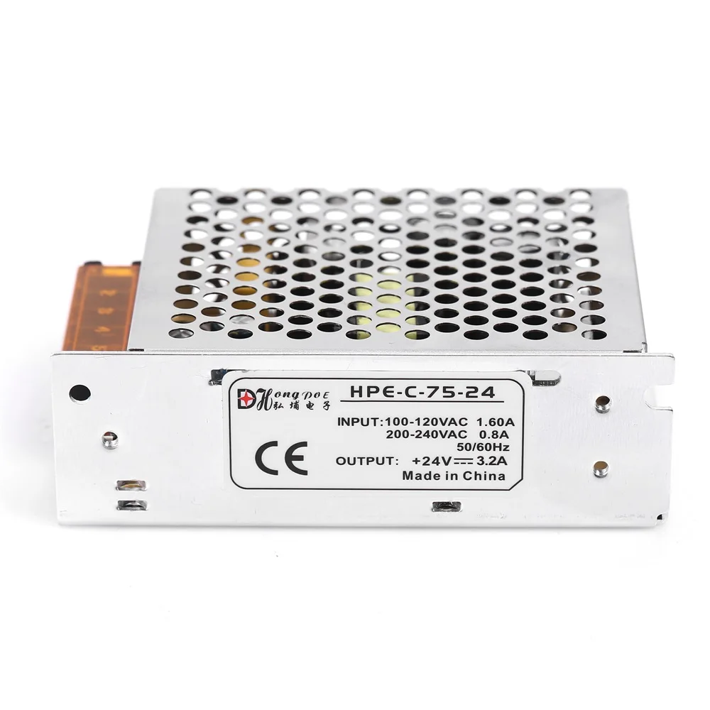 LED Power Supply DC 24V 3A 76W Switching Power Supply Source Transformer 100-240V AC DC SMPS