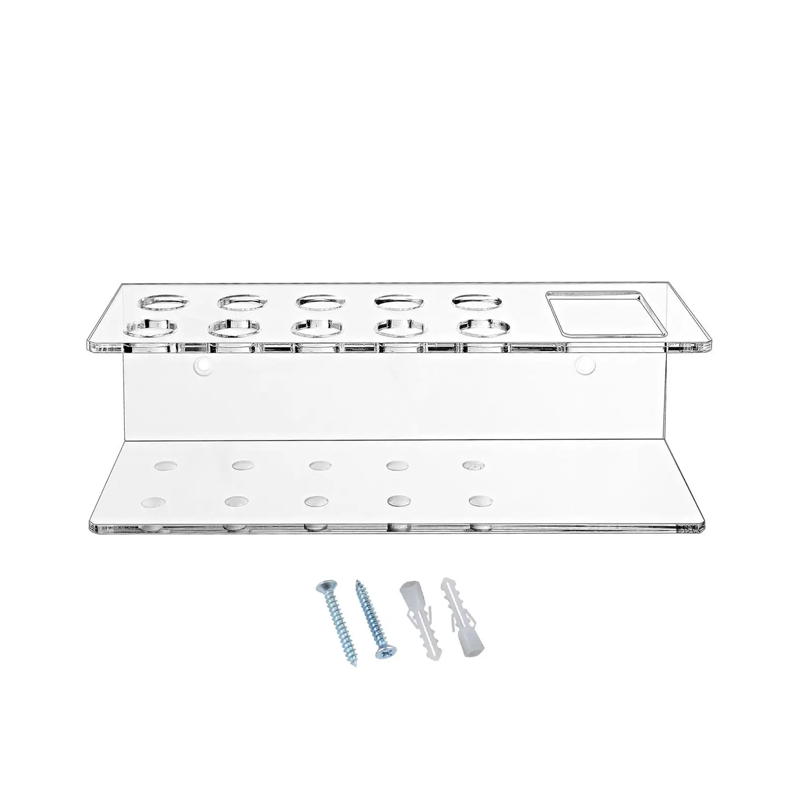Dry Erase Marker Holder 10 Marker Slots and Eraser Holder Makeup Pen Stand Whiteboard Marker Holder for Dorm Office Meeting Room