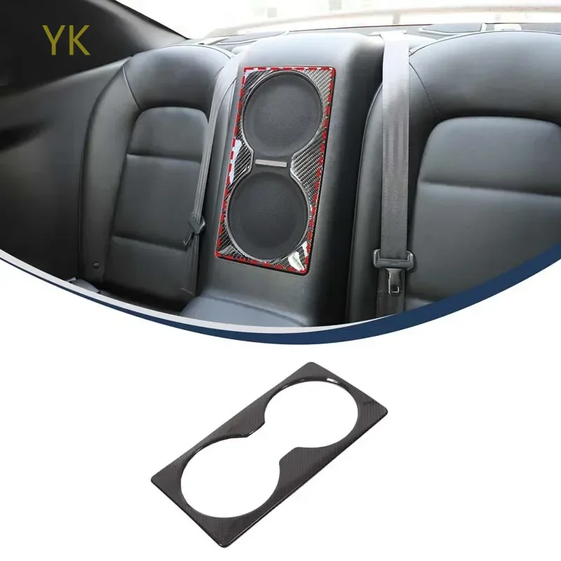 

Настоящее углеродное волокно, задний динамик автомобиля, сетчатая рамка, украшение, аксессуары для интерьера автомобиля для Nissan GTR R35 2008-2016