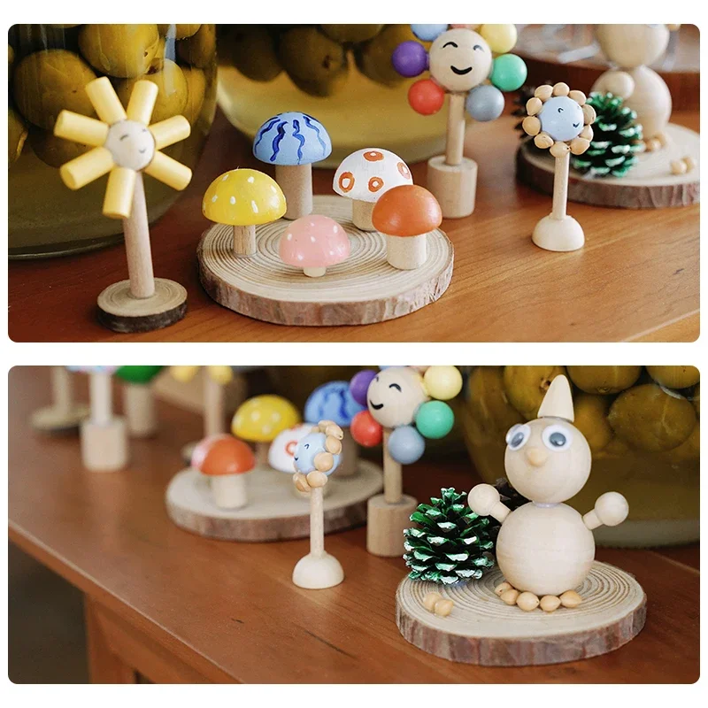 DIY-Malset aus Holz für Kinder – Lernpuzzle zum Ausmalen, Zusammenbauen, Spielzeug, Geschenkset