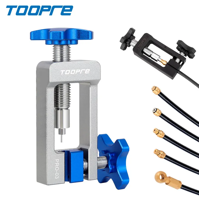 Toopre ferramenta de inserção de pino de óleo de bicicleta, cortador de mangueira, braçadeira de cabo, conector de azeitona, ferramenta de pino de óleo de freio a disco hidráulico