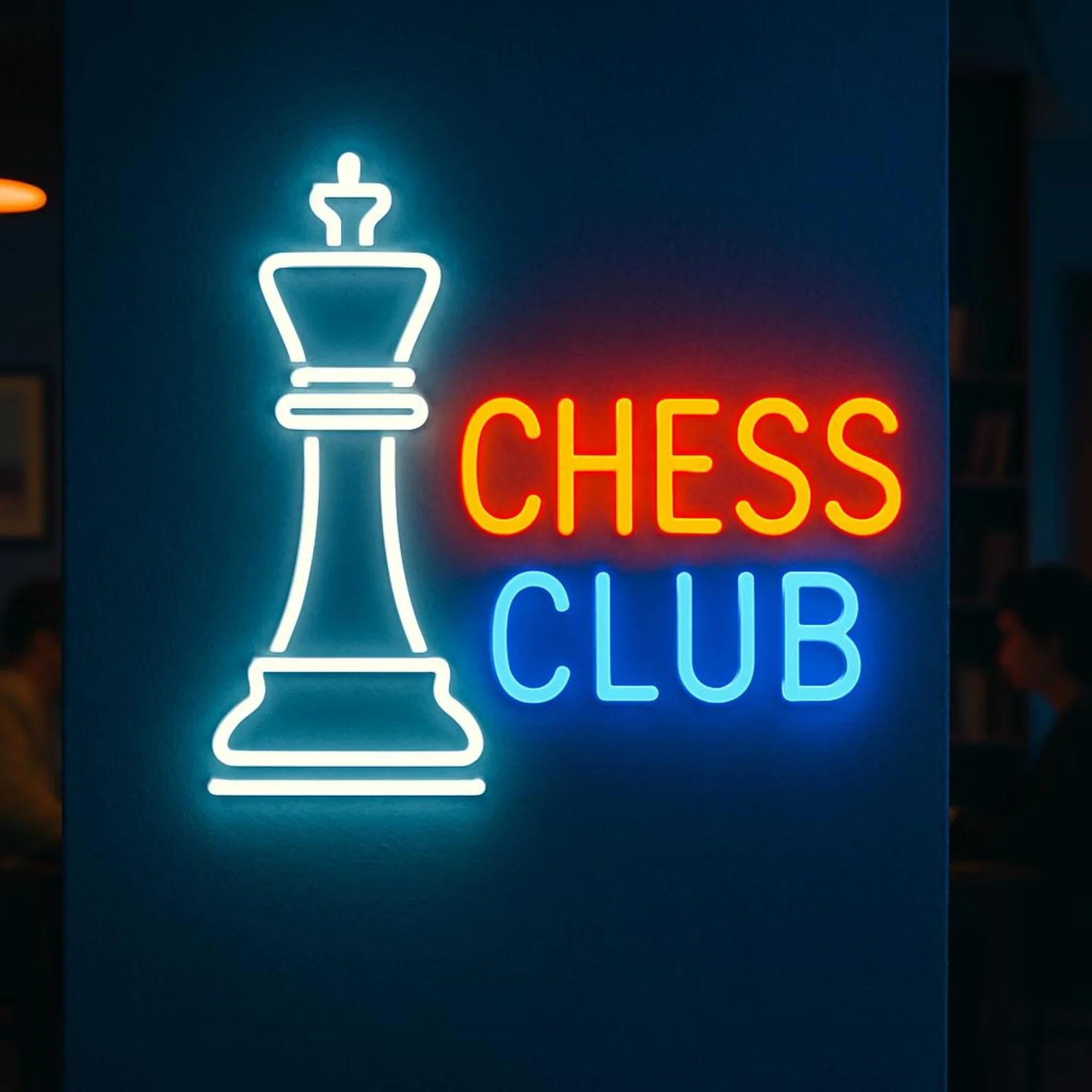 Chess Club Neon Sign, Chess LED Sign, Custom Chess Pieces Neon Sign Up for Home Decor, Club decor Gift for Him