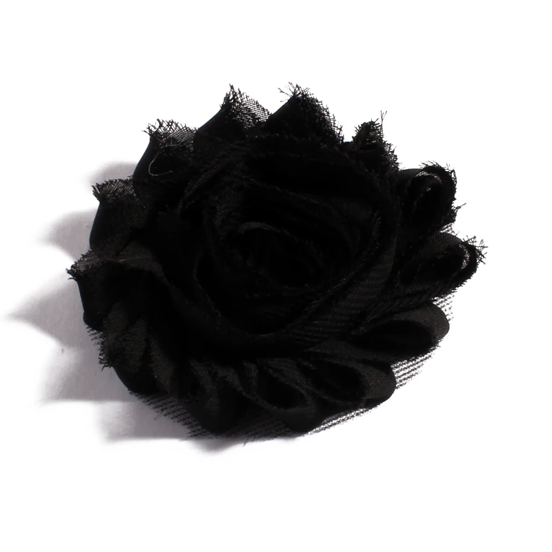 10pcs 2.6 ''15 Farben künstliche weiche schäbige ausgefranste Chiffon Dekorationen Stoff Blumenstrauß für Hochzeit Braut Girlande nach Hause – Detail 4