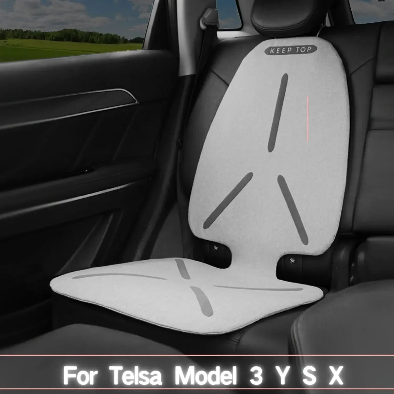 Für Tesla Model 3 Y X Auto-Kindersitz-Schutzauflage Rutschfeste Auflage 600D EPE Wasserdichter Verdickter Autositzbezug