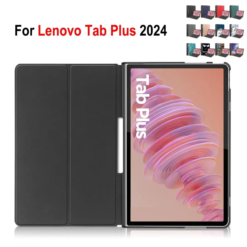 

Tri-Folding Stand 11.5inch Tablet Case Shockproof Wear-resistant Tablet Cover Anti-fall Auto Wake/Sleep for Lenovo Tab Plus 2024