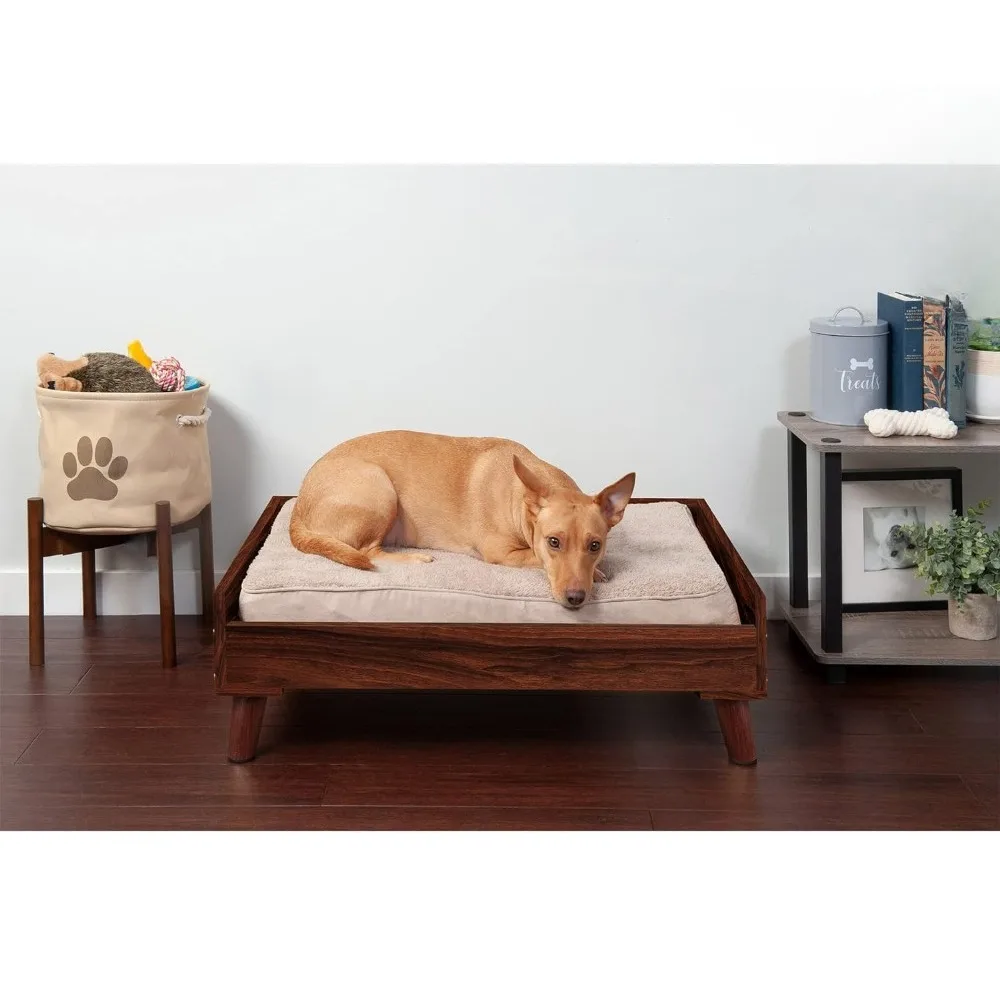 Imagem -02 - Easy Assembly Modern Bed Frame For Pets Dog Bed Cat Sofa Kennel Products Mid-century Home Garden