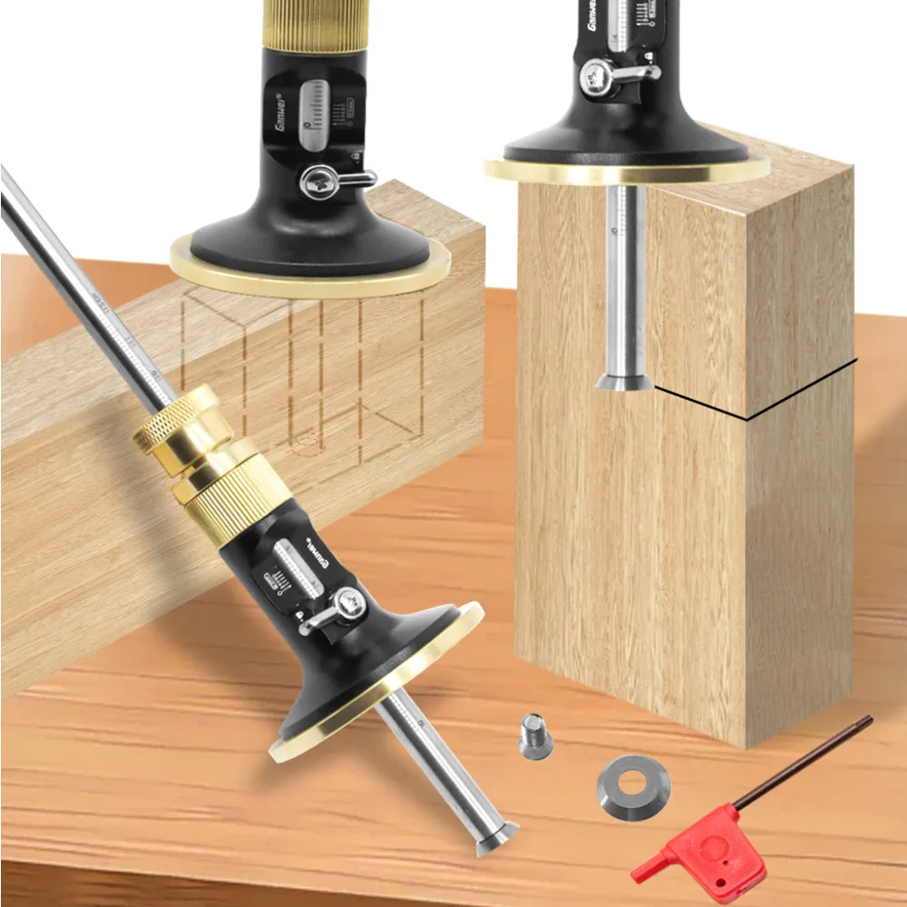 Dovetail Jig Wheel Marking Gauge Tool Set Woodworking Scriber Aluminum Alloy Linear Drawing Mortise Measuring Ruler Wood Joints