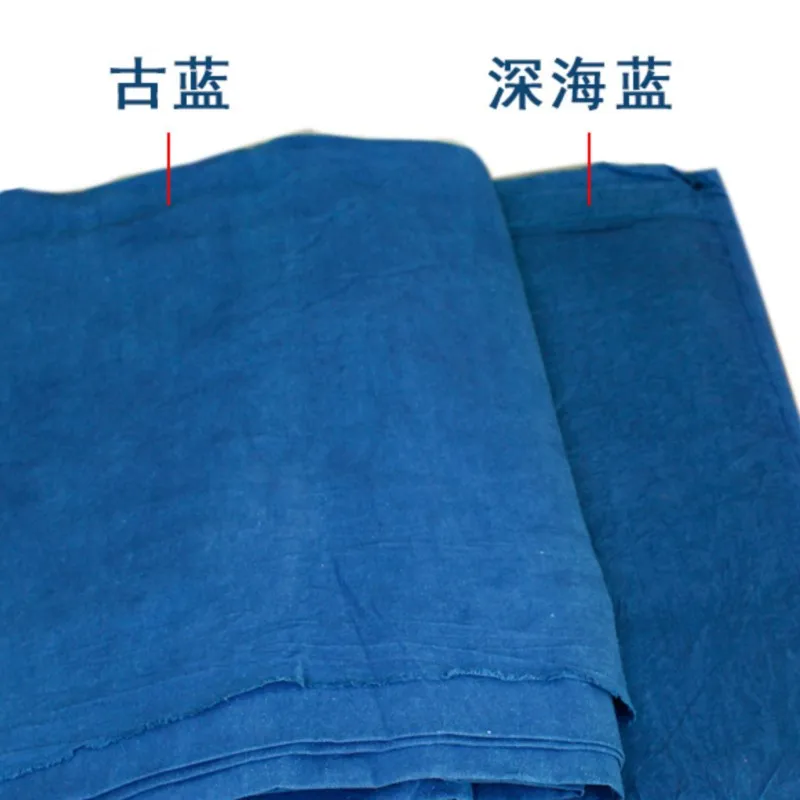 Designer Yunnan Tie-Dyed Fabric Blue Dyed Cotton Linen Sofa Clothes Tablecloth and Curtain Decorative in Stock