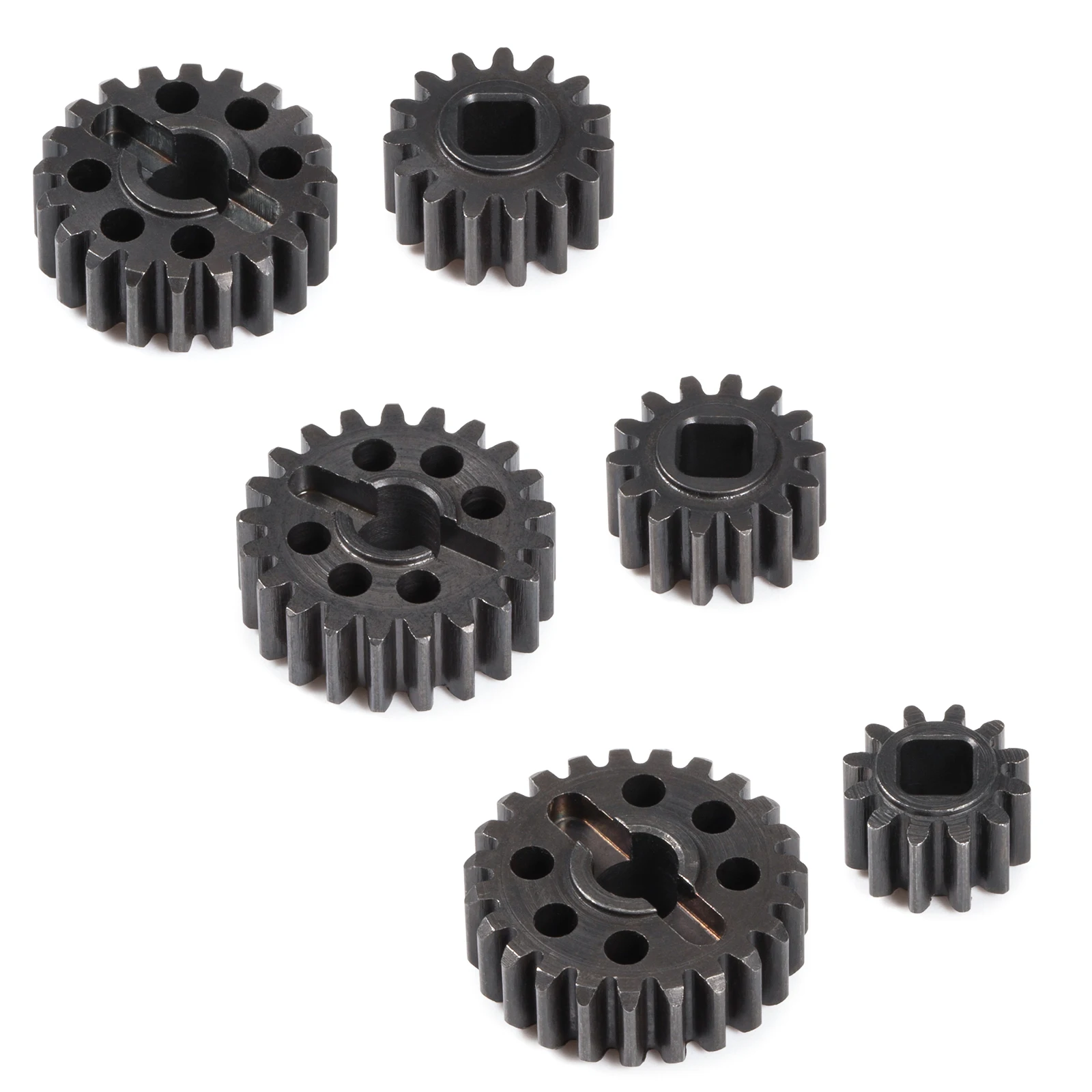 Ensemble d\'engrenages de portail en acier traité thermiquement, engrenages de surentraînement pour axe de portail Axial 1/10 Capra F9 SCX10 III
