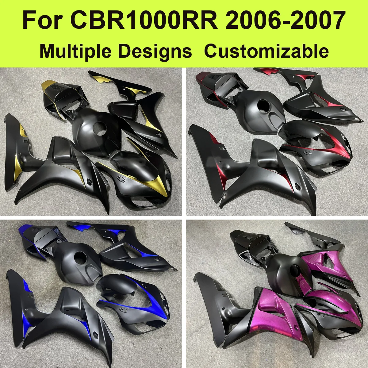 Sportbike Fairings Kit for CBR1000RR 2006 2007 SC57 Injection Moulded ABS Full Bodywork Panels Cover Casing Complete