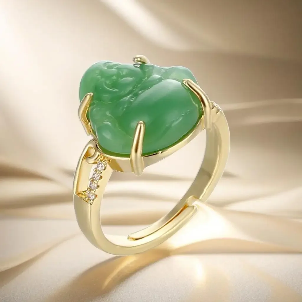 

Нефритовое Кольцо Maitreya, камень из серебра 925 пробы, натуральные аксессуары, женские подарки, подвеска Будды, ювелирное изделие, настоящий подарок, зеленый драгоценный камень, дизайнерский