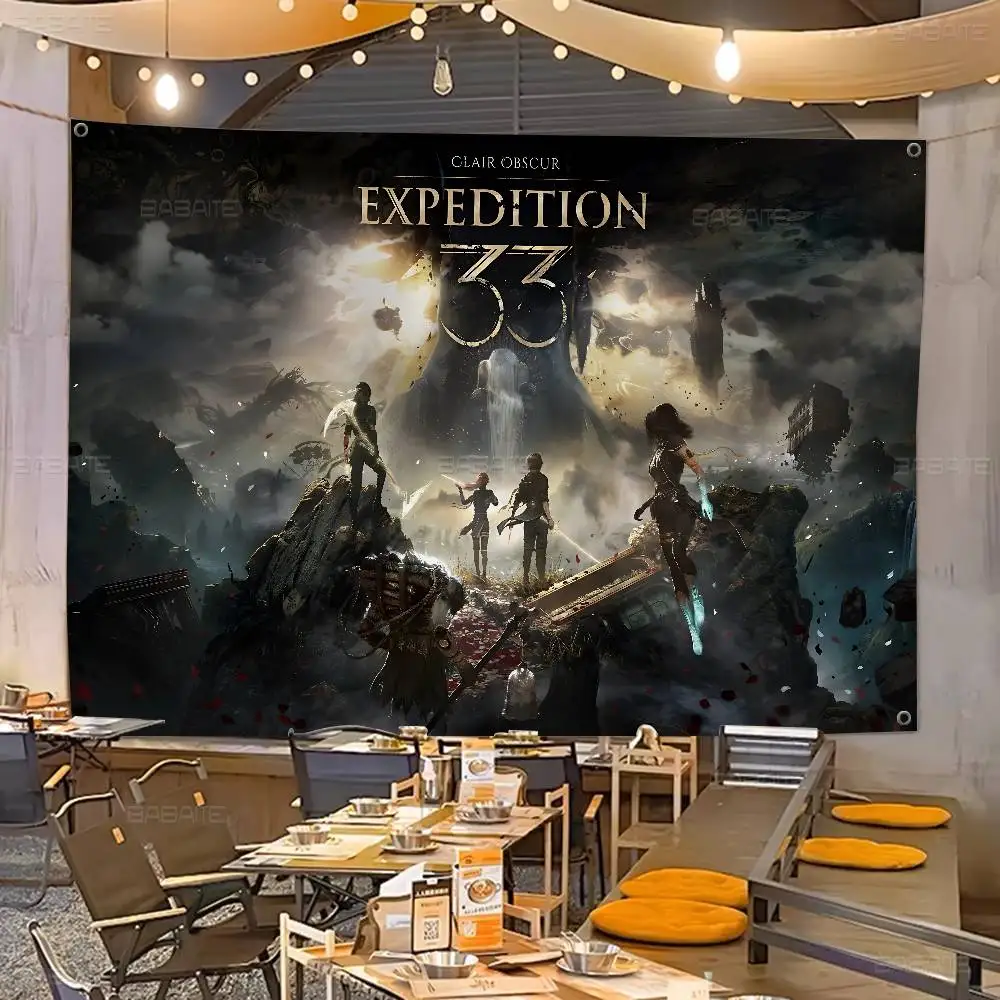 Game E-Expedition 33 Family Gatherings Outdoor Atmosphere Flags Camping Decorations Banners