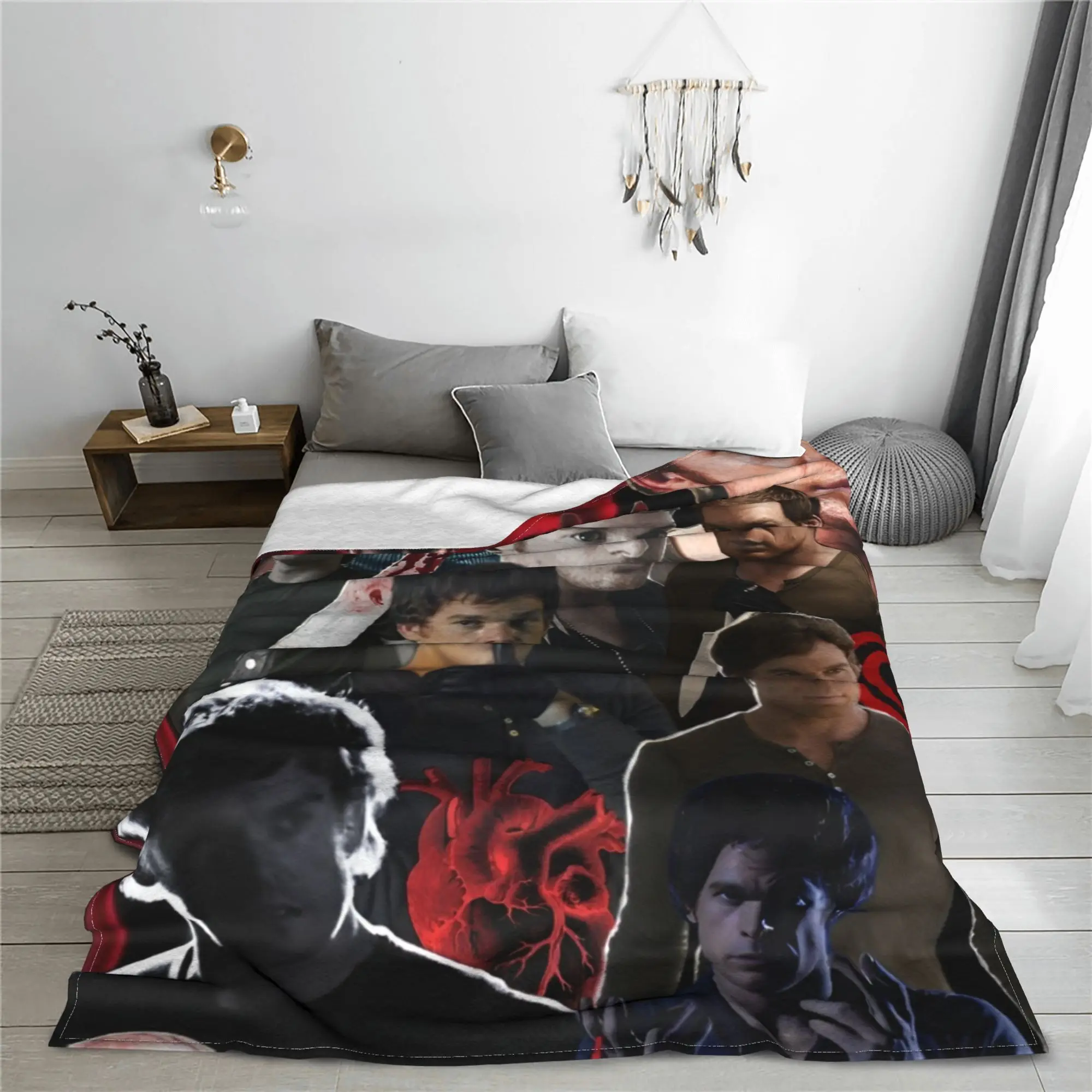 ديكستر مورغان البطانيات المرجان الصوف أفخم الديكور المنتقم الملاك يعود المحمولة لينة رمي بطانية ل أريكة الأريكة لحاف