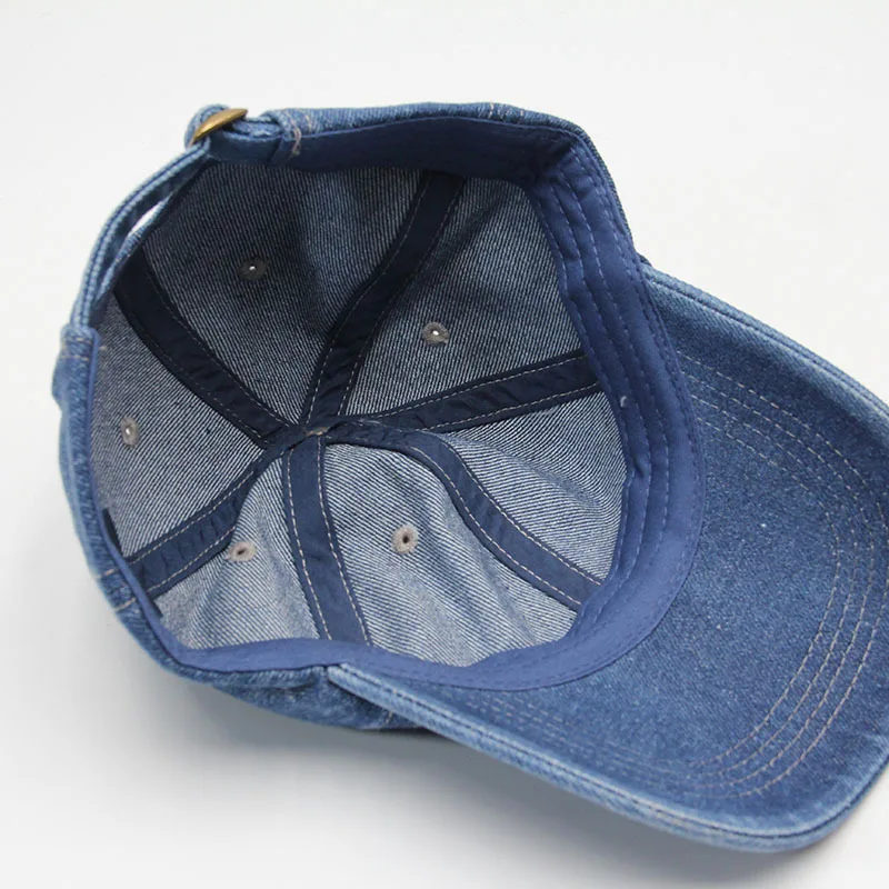 Denim hat summer light version solid color casual baseball hats female Korean version versatile corner eaves sun hat male