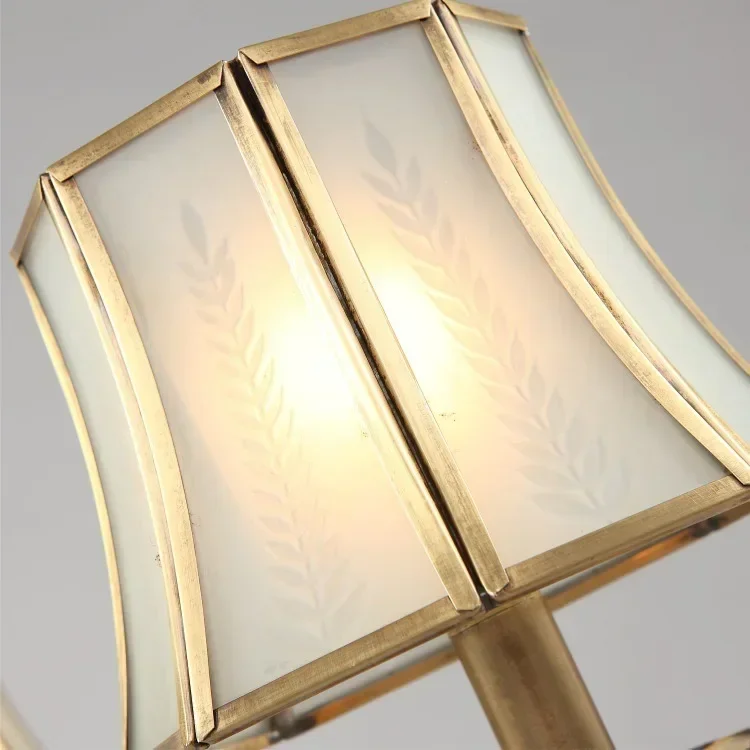 

AC90-260V 3Arms Luxury Brass Candle Chandeliers Copper Material