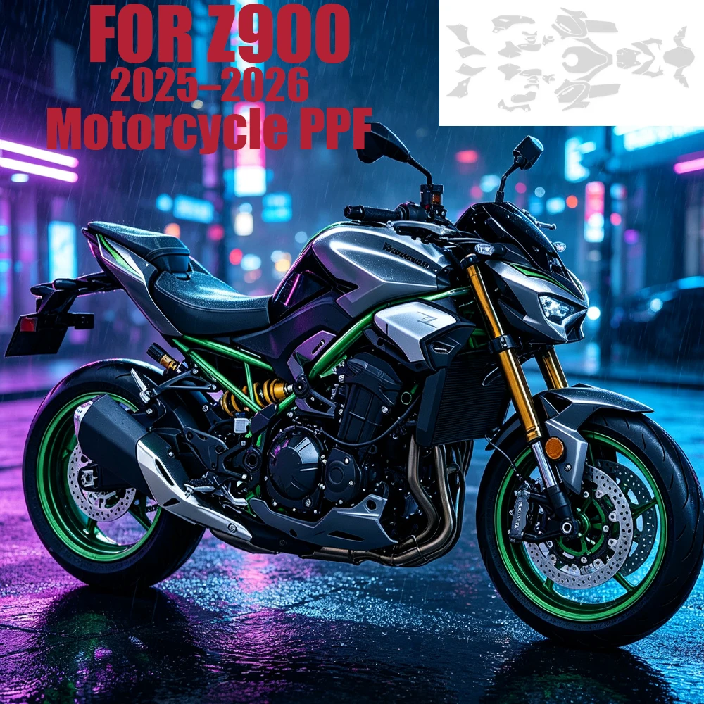 Fits Z900 PPF 2025-2026 TPU Motorcycle Paint Protection Film Body Anti-Scratch Sticker Wrap Protective Kit For Kawasaki Z900