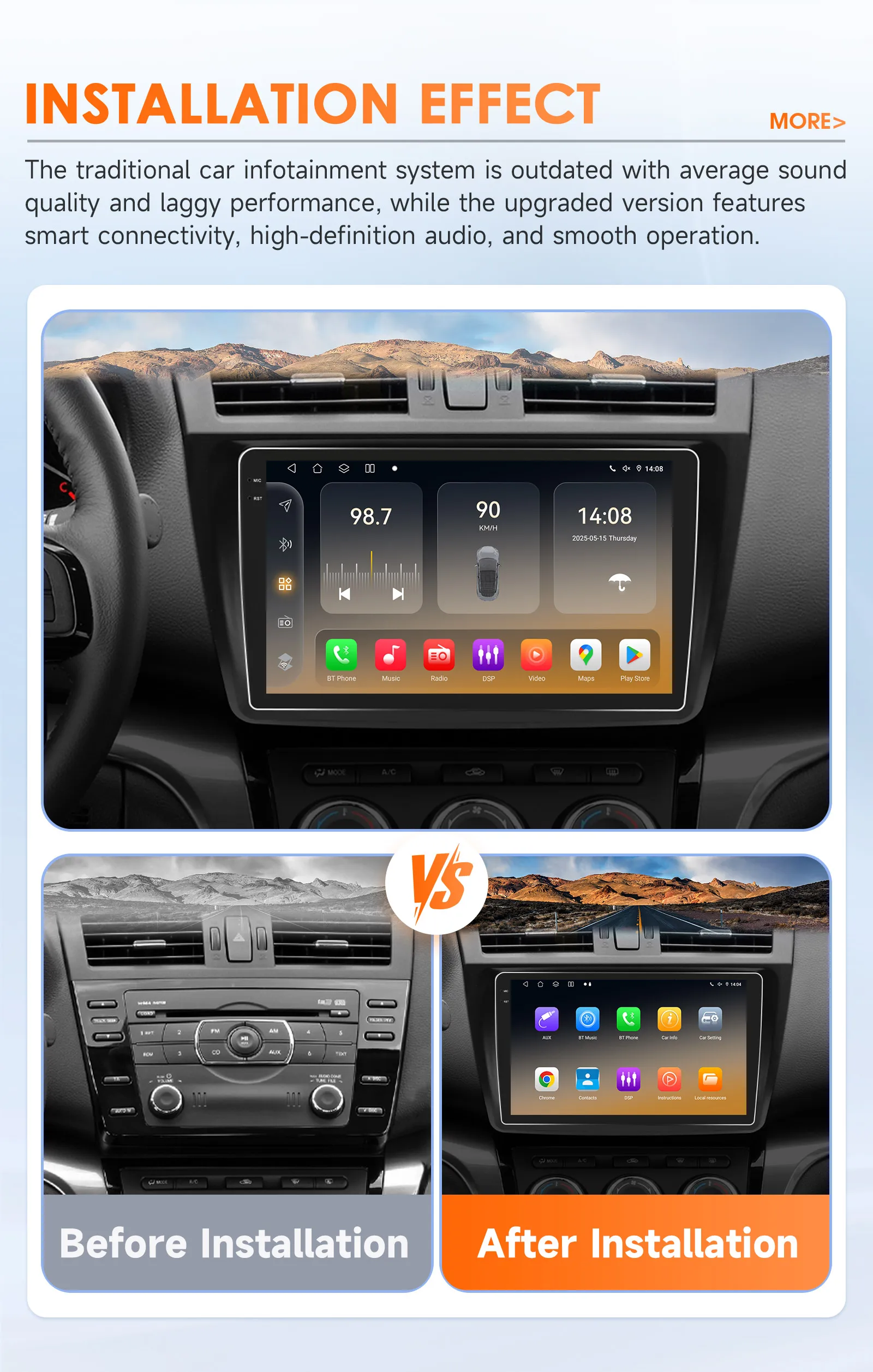 Octa Core Android Autoradio WiFi Stereo For Mazda 6 2007-2012 Carplay Android 14 Car Radio Multimedia Video Player Navigation 4G