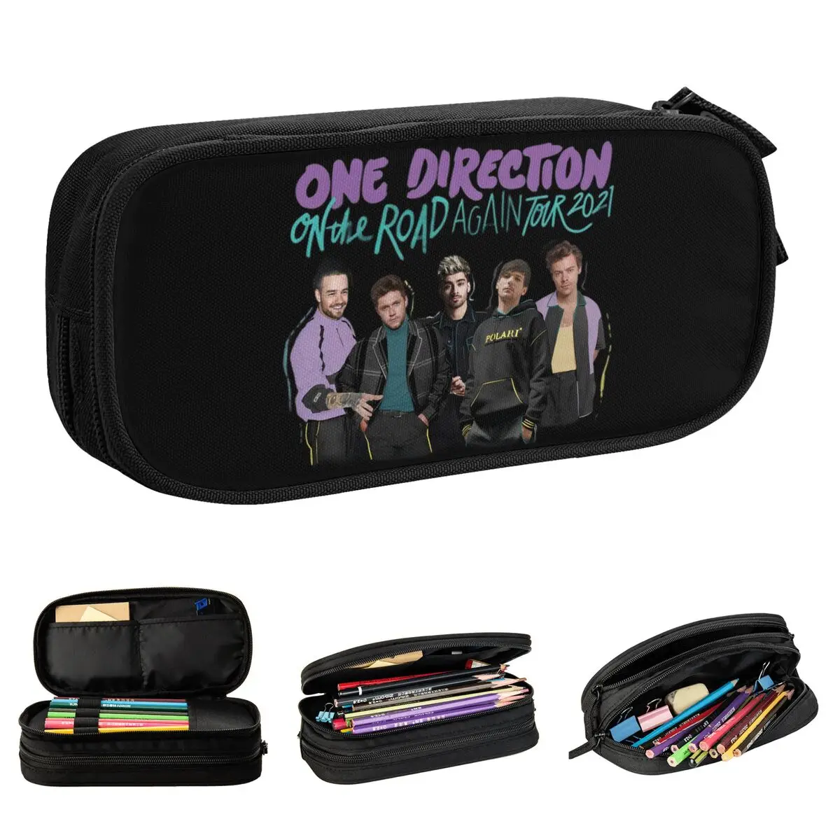 Lovely Ones Music And Directions Pencil Cases Pencilcases Pen Holder for Student Big Capacity Bags Students School Stationery