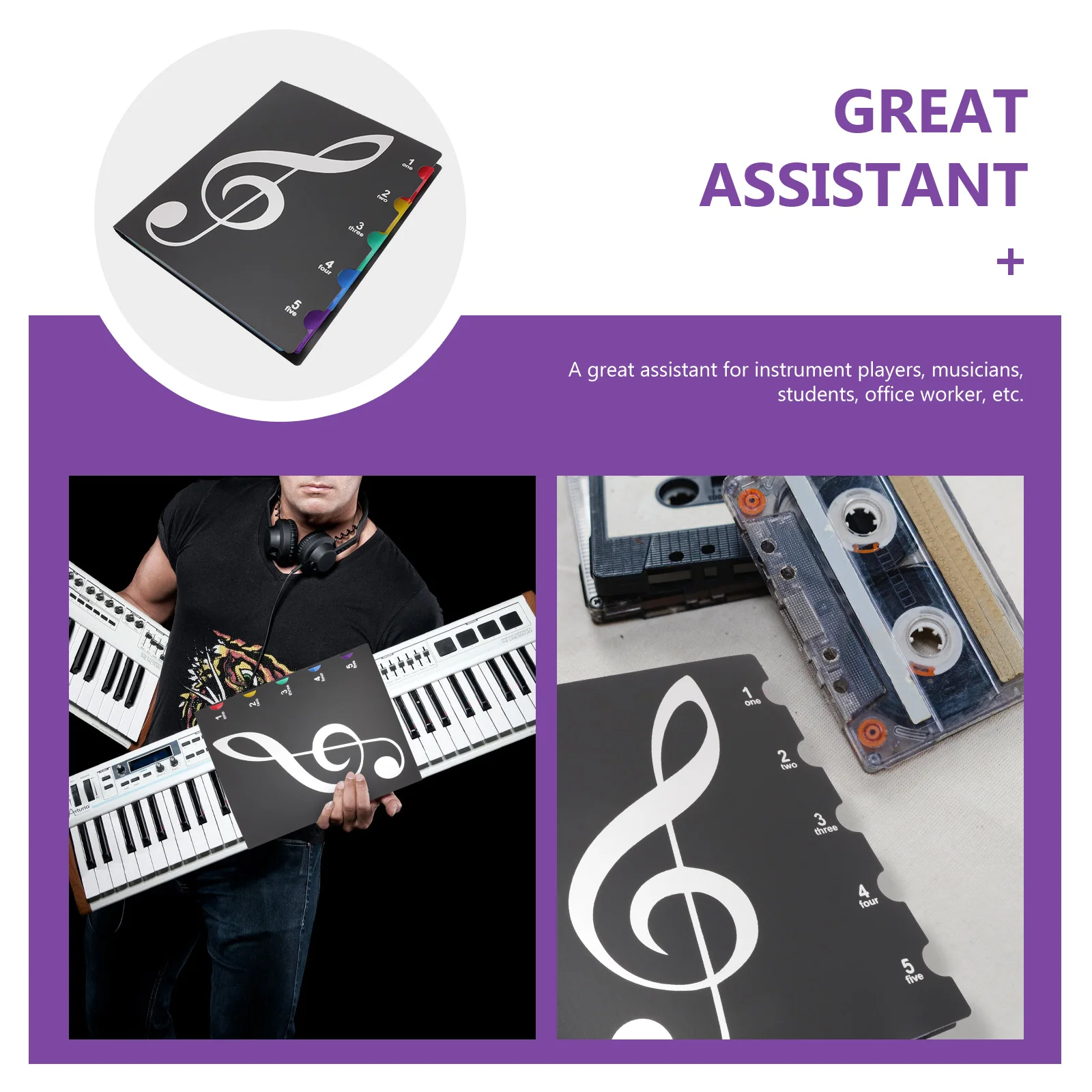 

Mini Holder Document Organizer Choral Folders Piano Page Note Score