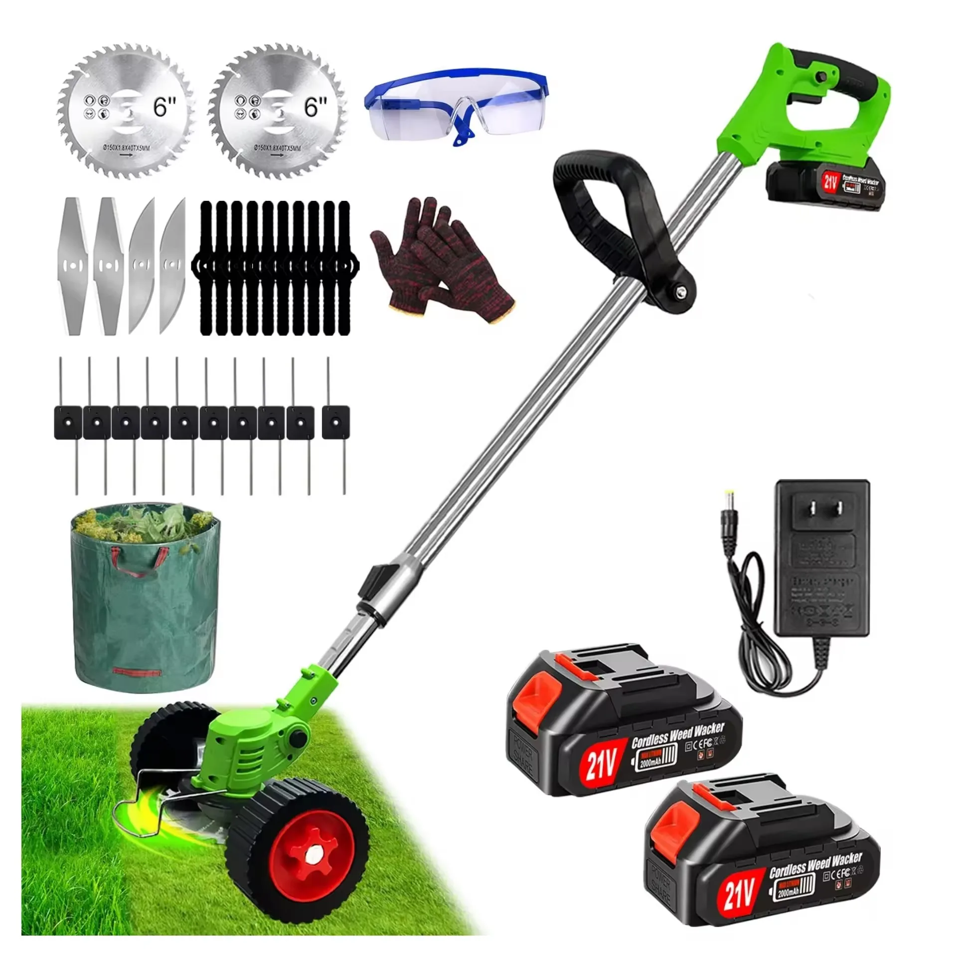 HIERKIN Grass cutting machine Garden power tool Grass trimmer Brush Cutter Weed Wacker Battery Power String Trimmer for garden