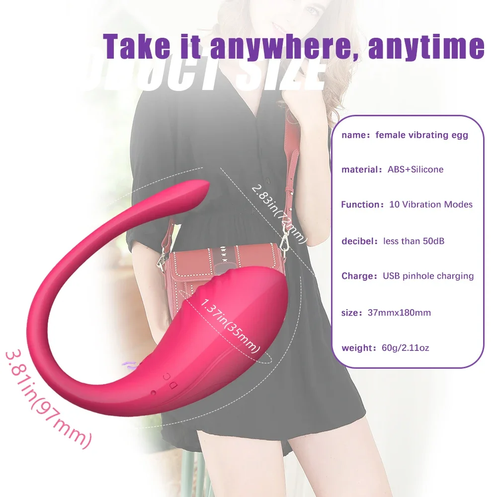 Oeuf vibrant Bluetooth sans fil pour femme, gode point G, vibrateur pour culotte, clitoris, jouet sexuel vibrant pour femme