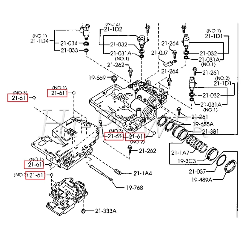 JF506E Kit Bola Plastik Badan Katup Transmisi Otomatis 8pcs untuk Ford Mazda VW Land Rover BV7121611 BW0121611 FP0121611