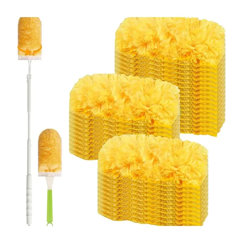 

A02M-360° Duster For Swiffer Duster With 1 Short Handle Long Handle For Cleaning Pet Hair, Home, Blinds