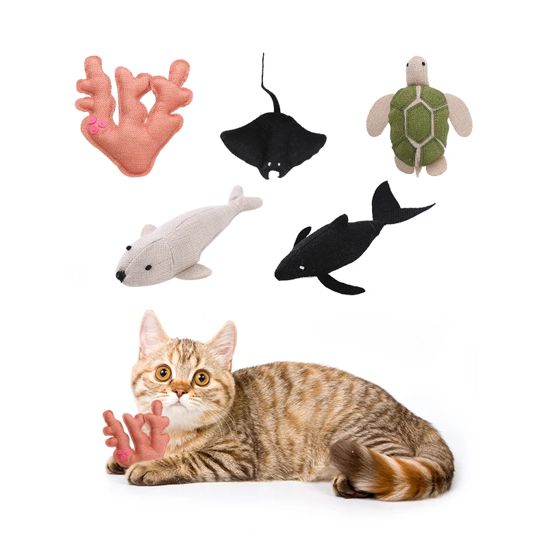 The new canvas collection of Sea creatures includes sound paper bite resistant interactive play pet supplies